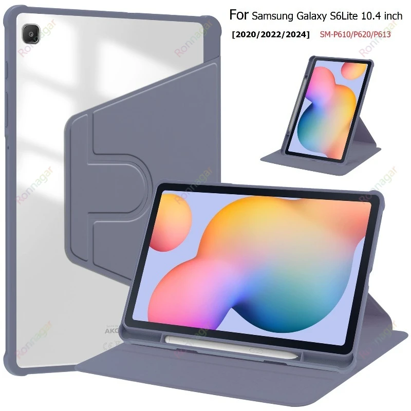 Revolving Tablet Case with Pencil Holder and Auto Sleep/Wake Feature - 10.4 Inch