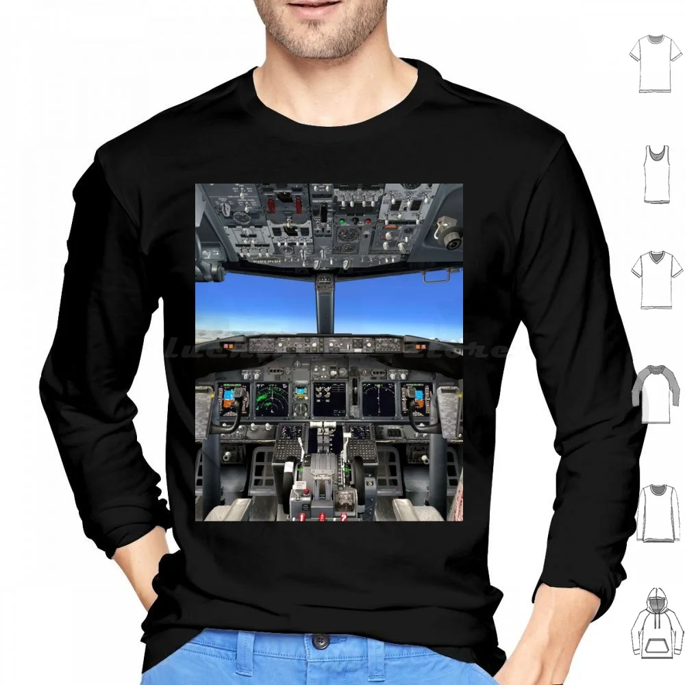 Flight Sim 737 In Flight Hoodie Cotton Manica Lunga Flight Sim Microsoft Flight Simulator 2021 Flight Simulator Flight