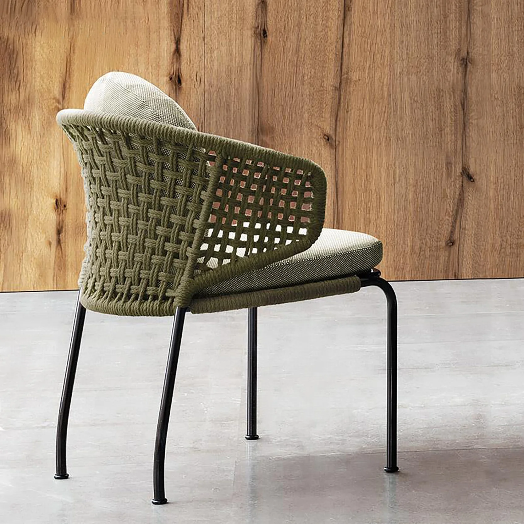 Nordic Outdoor Rattan Chair Leisure Balcony Coffee Table Terrace Courtyard Rattan Villa Garden Furniture Table and Chair