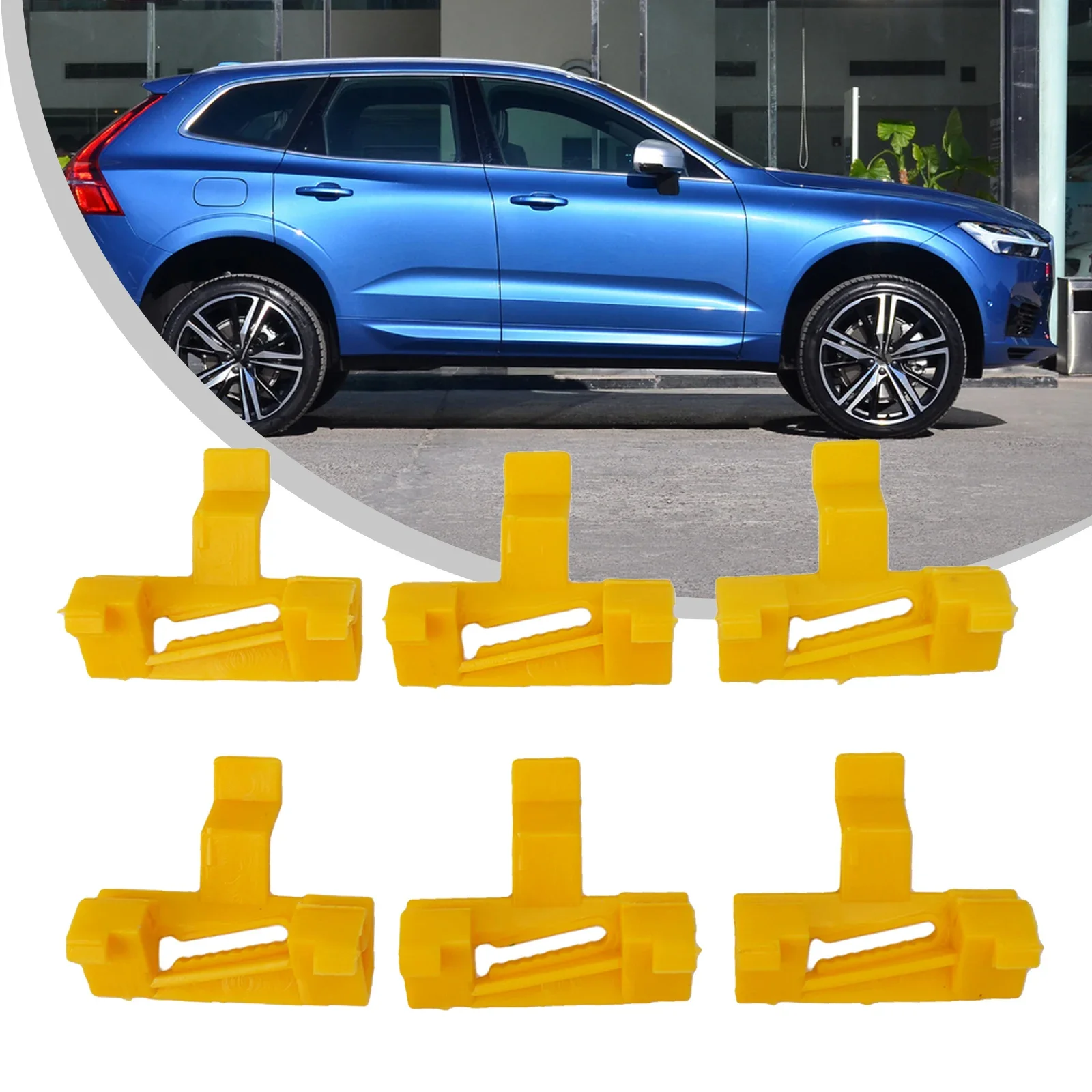전면 유리 몰딩 측면 트림 클립, 볼보 S60 XC70 V70 2000-09 용 30678009, 유리 장식 설치 장착 클립, 6X