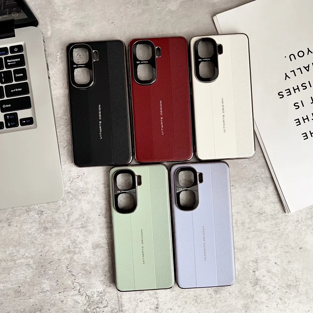 Luxury Plating Hard PU Protective Back Cover Case - Full Cover Shell