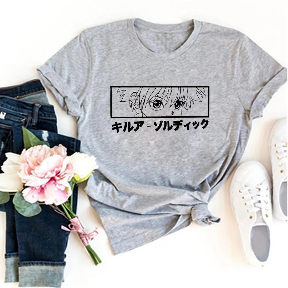 

Hunter x Hunter t-shirts women designer Y2K anime Tee girl comic clothing