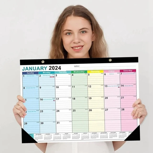 2024 Calendar Wall Calendar 2024- 2025, 18 Months Wall Calendar From  January 2024- June 2025, Hanging Hook - AliExpress