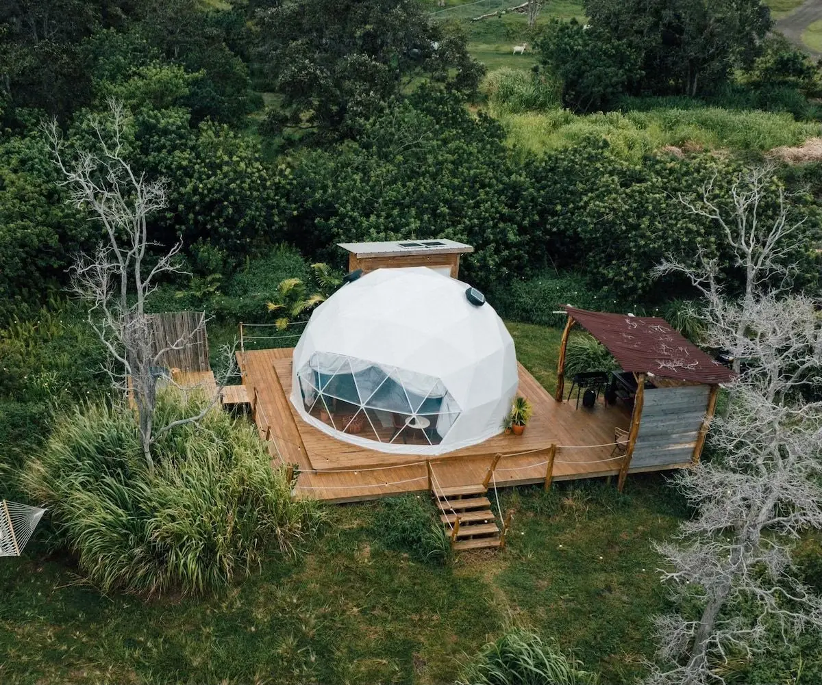 Geodesic Dome Tent Luxury Camping Hemispherical PVC Dome House Hotel