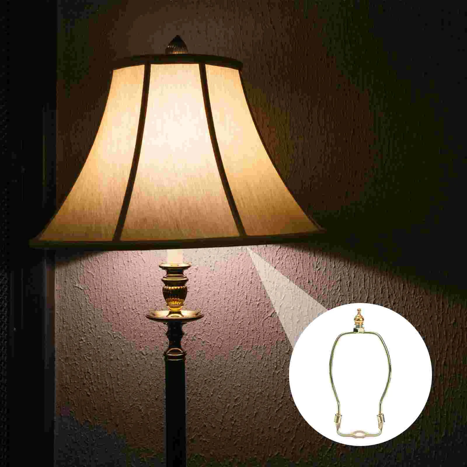 

6 Inches Lampshade Bracket Stability Frame Horn Light Brass Desk Holder Lighting Accessories