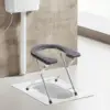 Foldable Toilet Seat Anti Slip Pad under The Stool Leg Easy to Wash Toilet Chair Seat Commodes Chair for Bathroom Adults Seniors 2