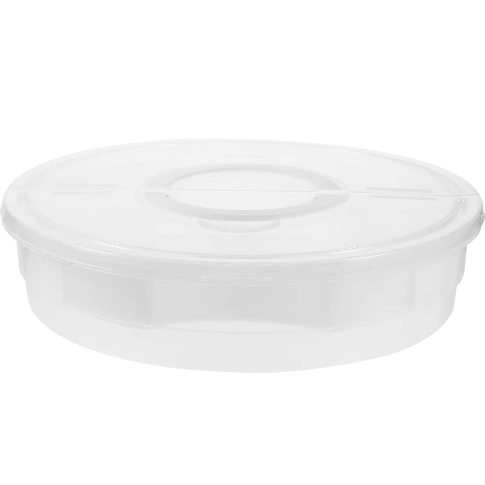 

Outdoor Plastic Round Transparent Portable Pie Pizza Slice Food Storage Box Candy Dish with Lid Carrier Holder