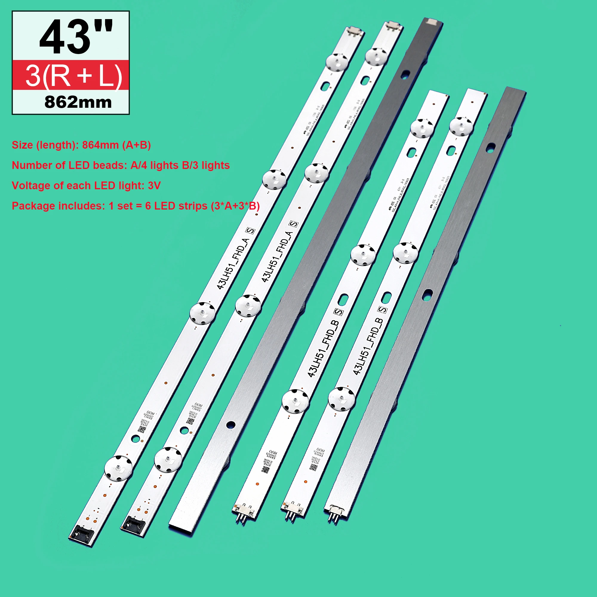 Рисунок 5 - LED backlight strip(6) for 43LF510V