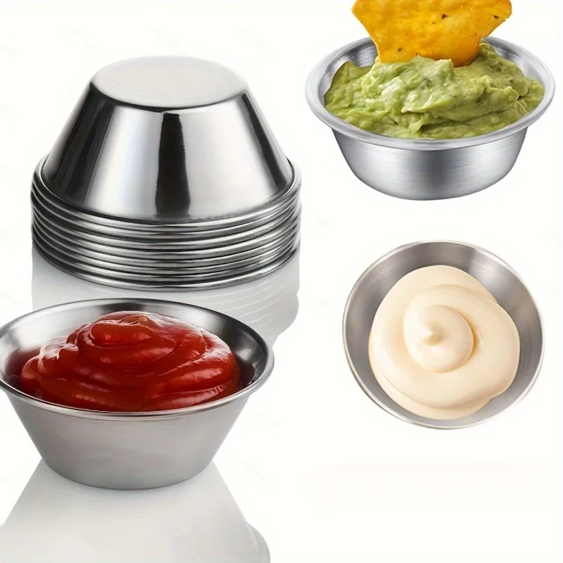 2pcs Small Cake Cup, Sauce Cups, Ramekin Dipping Sauce Cup, Commercial Grade Individual Round Condiment Cups (1.5 Oz.)