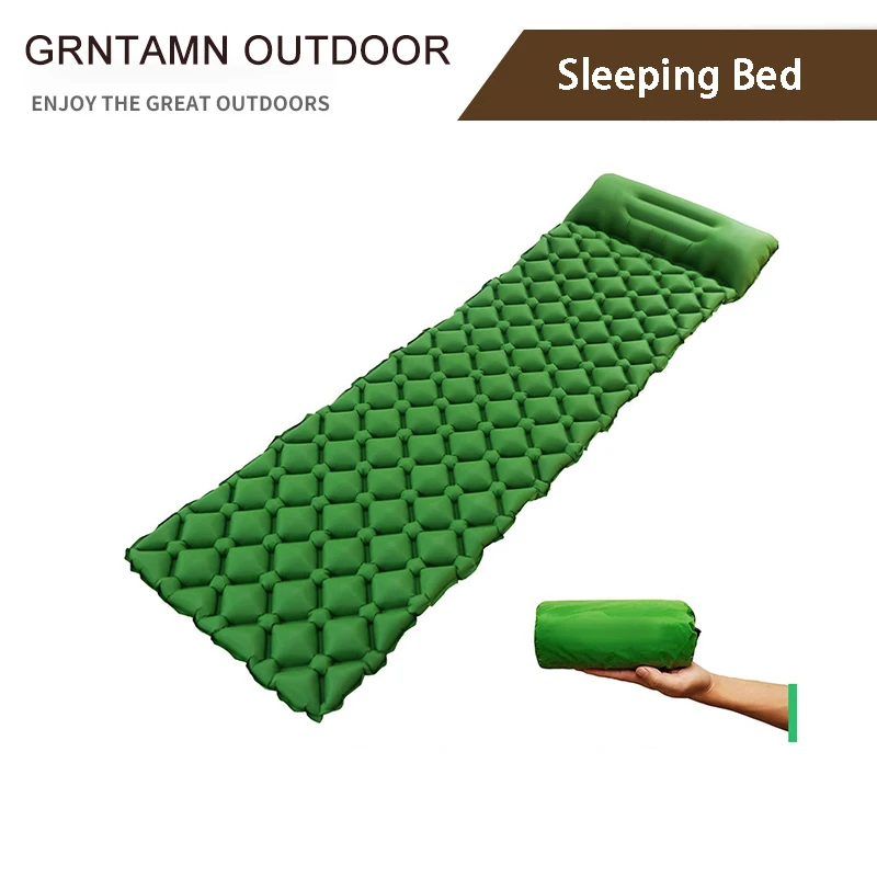 

Sleeping Pad for Camping Inflatable Sleeping Mat with Pillow Compact Ultralight Waterproof Camping Mattress for Backpacking