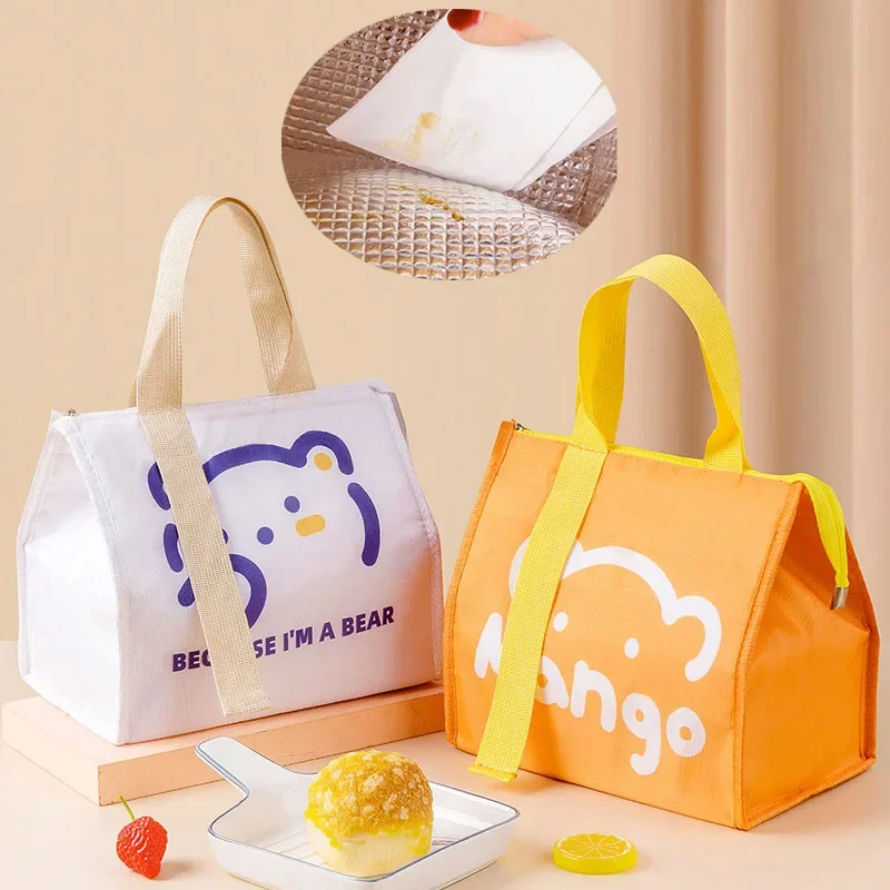 Preservation Baby Food Milk Bottle Heat/cold Storage Insulation Bags Waterproof Swan Bag Lunch Bag Infant Kids Food Bag 2