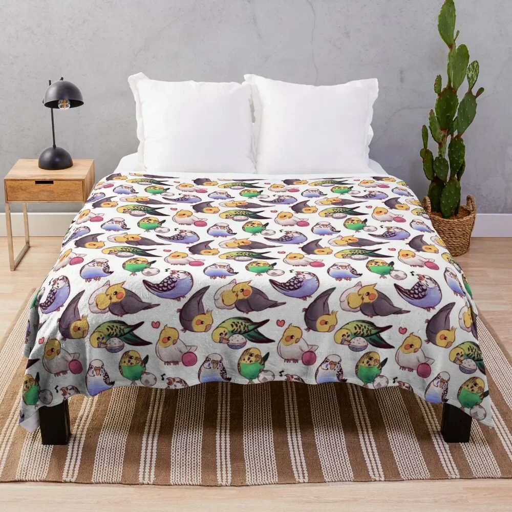 

Budgies & Cockatiels Throw Blanket funny gift Blankets For Sofas Sofa Throw blankets ands Blankets