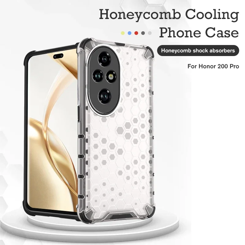 Honeycomb Pattern Armor HD Shockproof Protective Phone Case