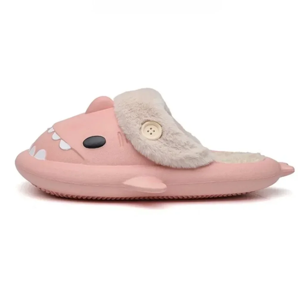 Winter Women Shark Slippers Couple Removable Liner Indoor Cute