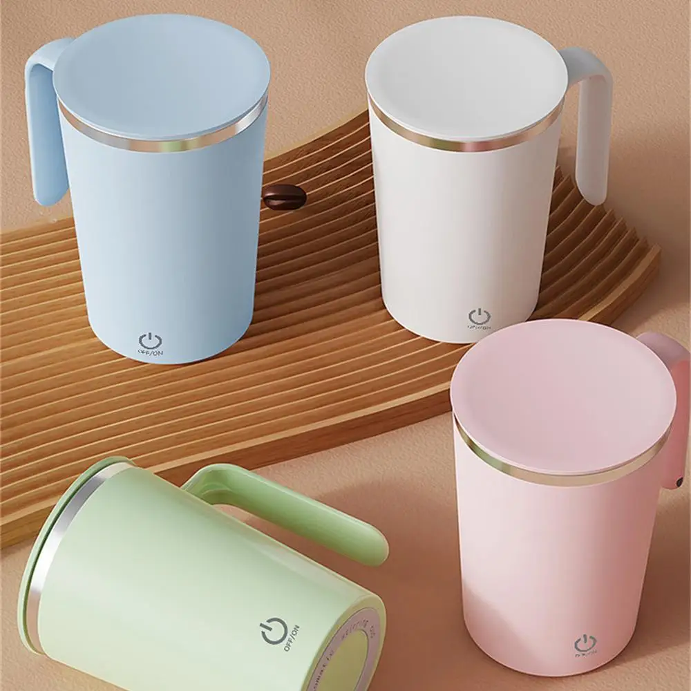 400ml 자동 교반 머그잔 커피 우유 주스 혼합 컵 전기 스테인레스 스틸 게으른..
