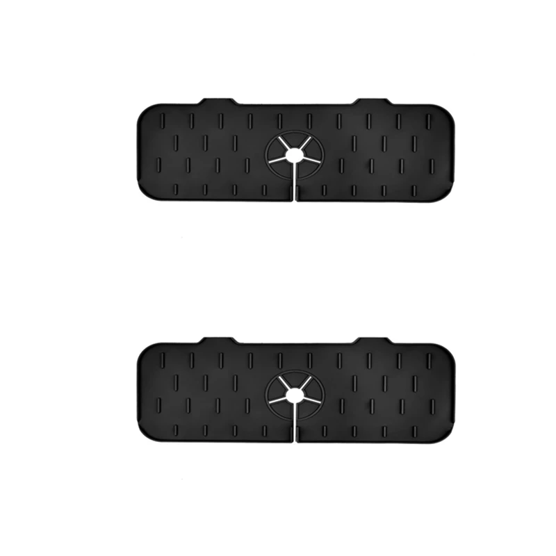 Alfombrilla Antisalpicaduras Para Grifo - Silicona, 42x10cm, Gris, Para Cocina O Baño