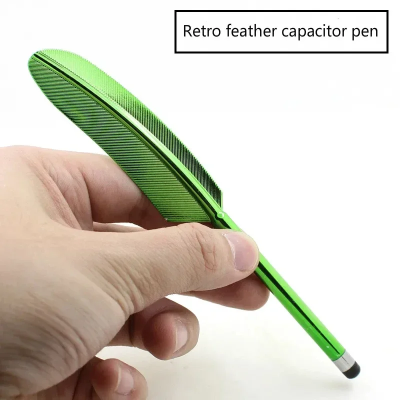 Capacitance Pen Universal Tablet Touch Screen Pen Styluses Capacitive Pen Mobile Phone Fashion Feather Shape Plastic Painting