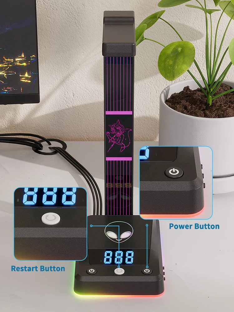 TEUCER P6-1 RGB  ĵ, PC  ǻͿ ũž ġ, ũž  ׼ ĵ, 4 USB 2.0 Ʈ