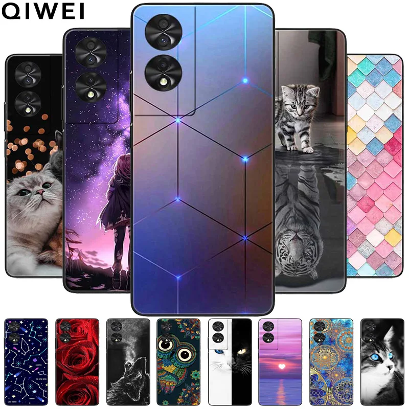 Per Tcl 40 Nxtpaper 4G Custodia Protettiva Tpu Custodia Morbida In Silicone Per Tcl 40 Nxtpaper 4G Custodie Capas Cute Cats Painted Fundas