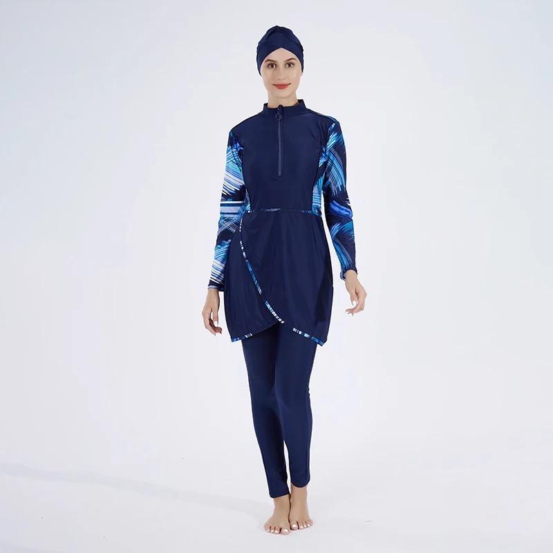 Burkini Swimwear For Ladies With Hijab Burkini Swimwear For Women  3-Piece  Full Cover Muslim Swimming Costume With Hijab, Long Sleeves & Pants, UV  Protection Uv Tops For Swimming