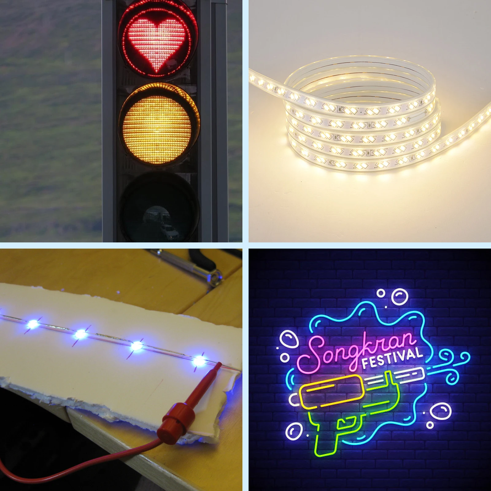 5mm Flat Top LED Diode 100Pcs 9 Colors Lights Electronics Components