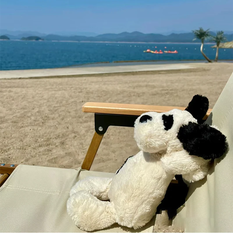 y Bla And White Spot Dog Doll Plu Toy Sp Canion Dolls Birthday Gifts for Girls Soft Cuddly Stuffed Dog Toys