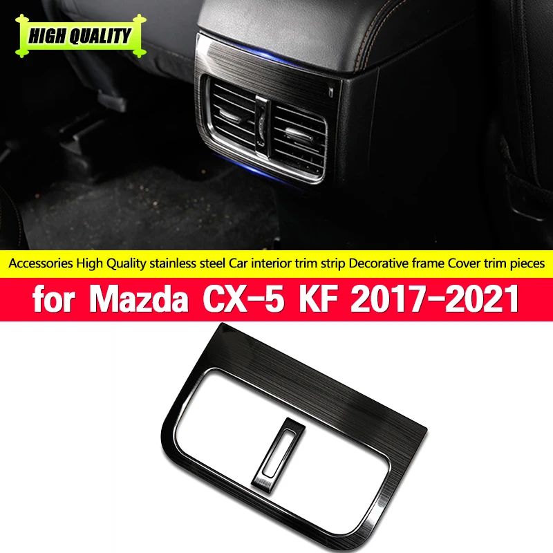 

Stainless Steel Car Rear Seat Air Conditioning Vent Outlet Protective Trim Cover Sticker For MAZDA CX-5 CX5 CX 5 2017-2021 KF