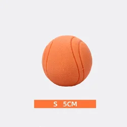 Durable Red Rubber Dog Toy Ball - Bite-Resistant Pet Play Supply (Orange S)