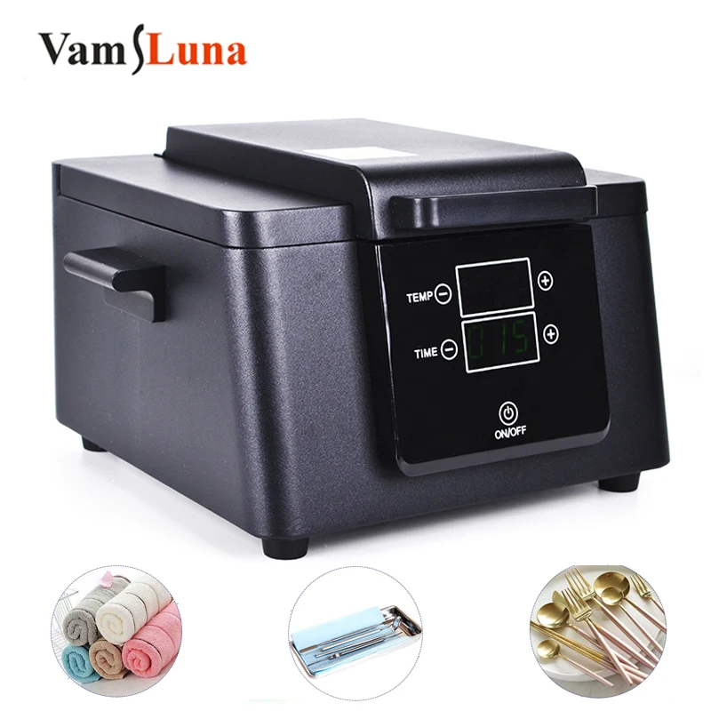 2.6L Small High Temperature Disinfection Cabinet Beauty Manicure Tool UV Hot Towel Dental Metal Sterilization Instrument