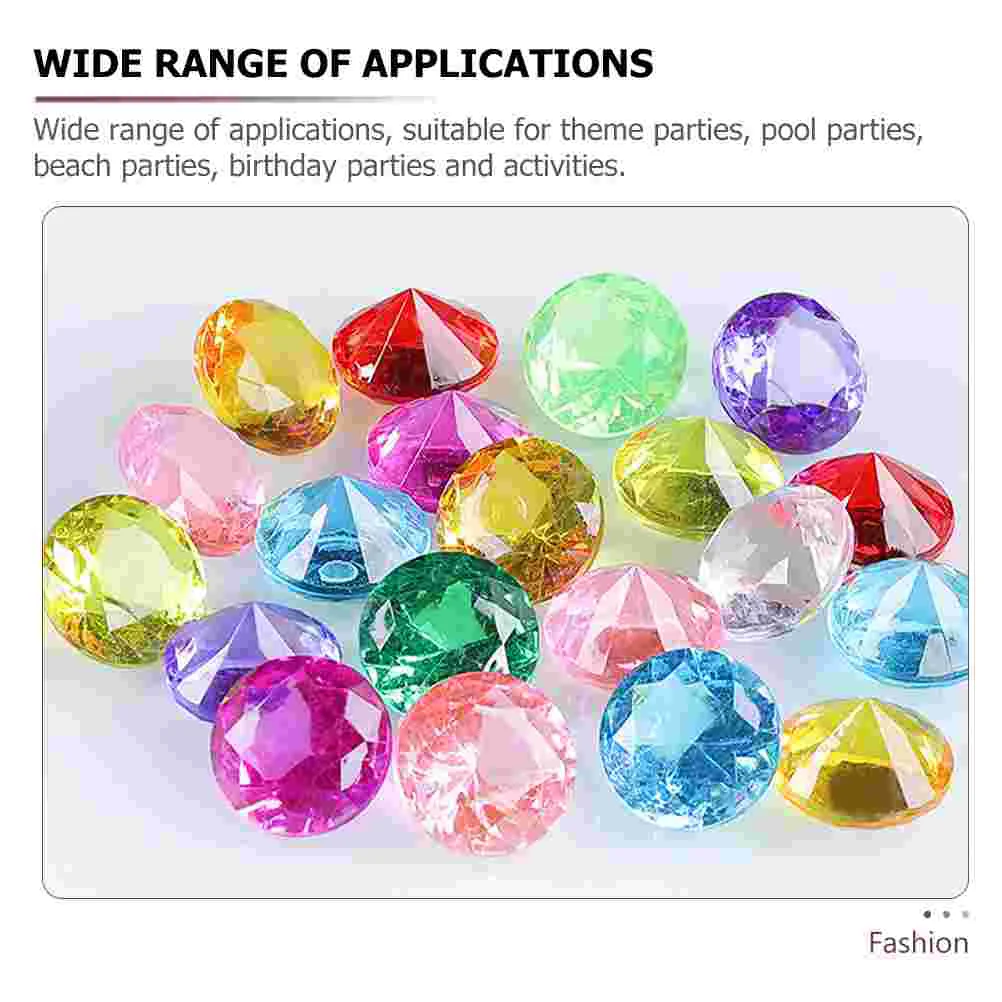 Jewel toy gem 60 Pcs For pool Toddler toys Diving gems Gemstones Kids girl Diamond Underwater Acrylic fake model Child bath