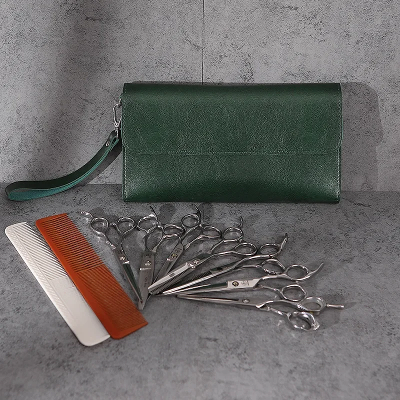 Hair Scissors Leather Bag Barber Tools Hair Salon Scissor Comb Case Hairdresser Supplies Styling Tools Accessories storage bag tool holder