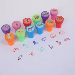 10pcs Assorted Stamps for Kids Self-ink Stamps Children Toy Stamps Smiley Face Seal Scrapbooking DIY Painting Photo Album Decor