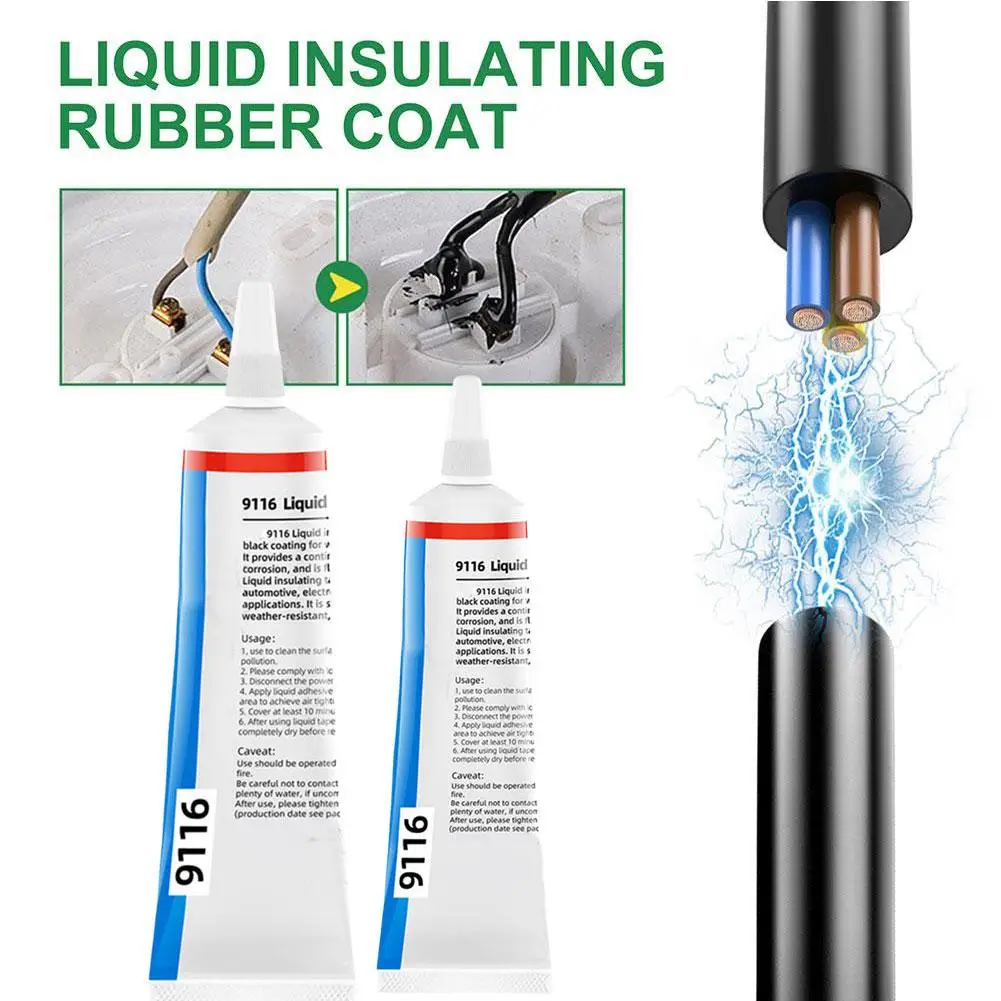 15/60ml Liquid Insulation Tape Waterproof Strong High-temperature Repair Sealing Insulating Glue Resistant Glue Cable Wire F1N8 liquid glue,waterproof sealant,sealant paste