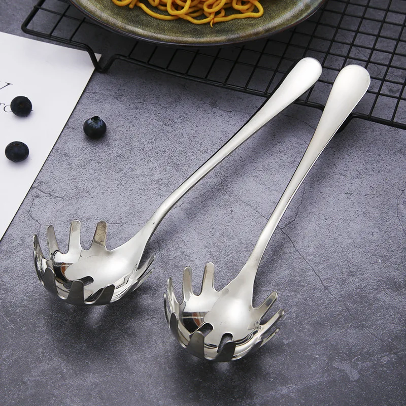 1PC Noodle Spoon Vermicelli Spoon Powder Lo mein Lo mein Paw Long Handle Stainless Steel Spaghetti