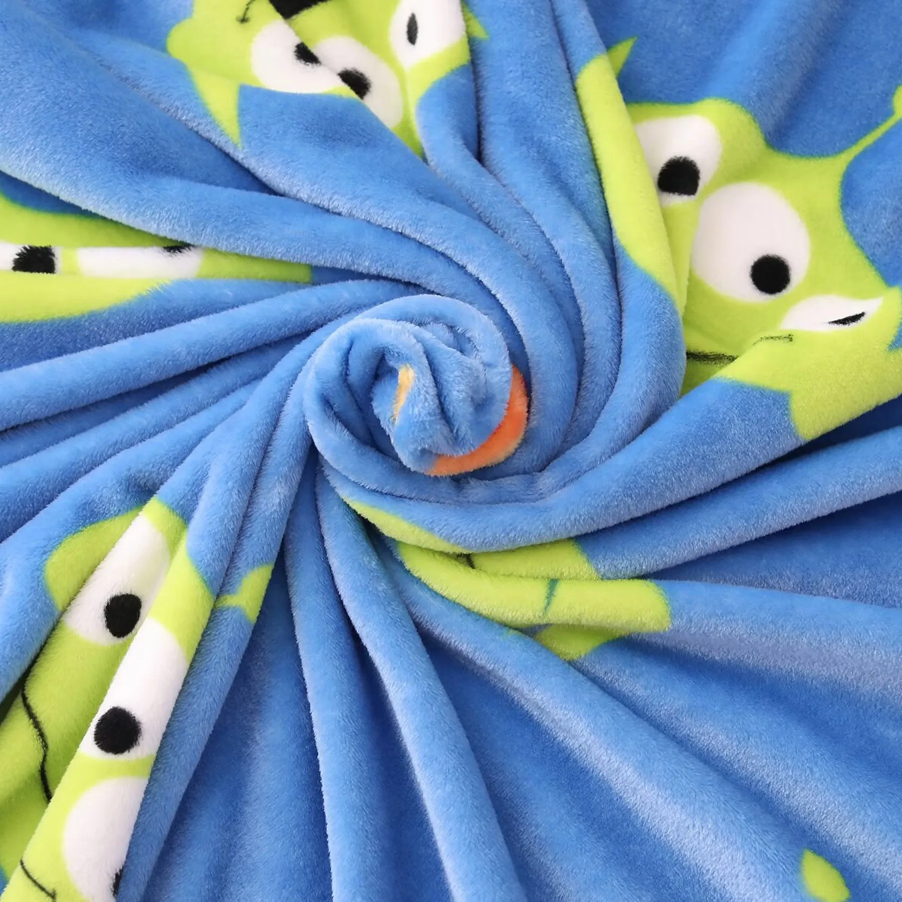 Disney Toy Story  Alien Warm Blanket Soft Cartoon Print Pattern Flannel Blanket Sofa Bedroom Blanket Bedspread Leg Blanket Nap