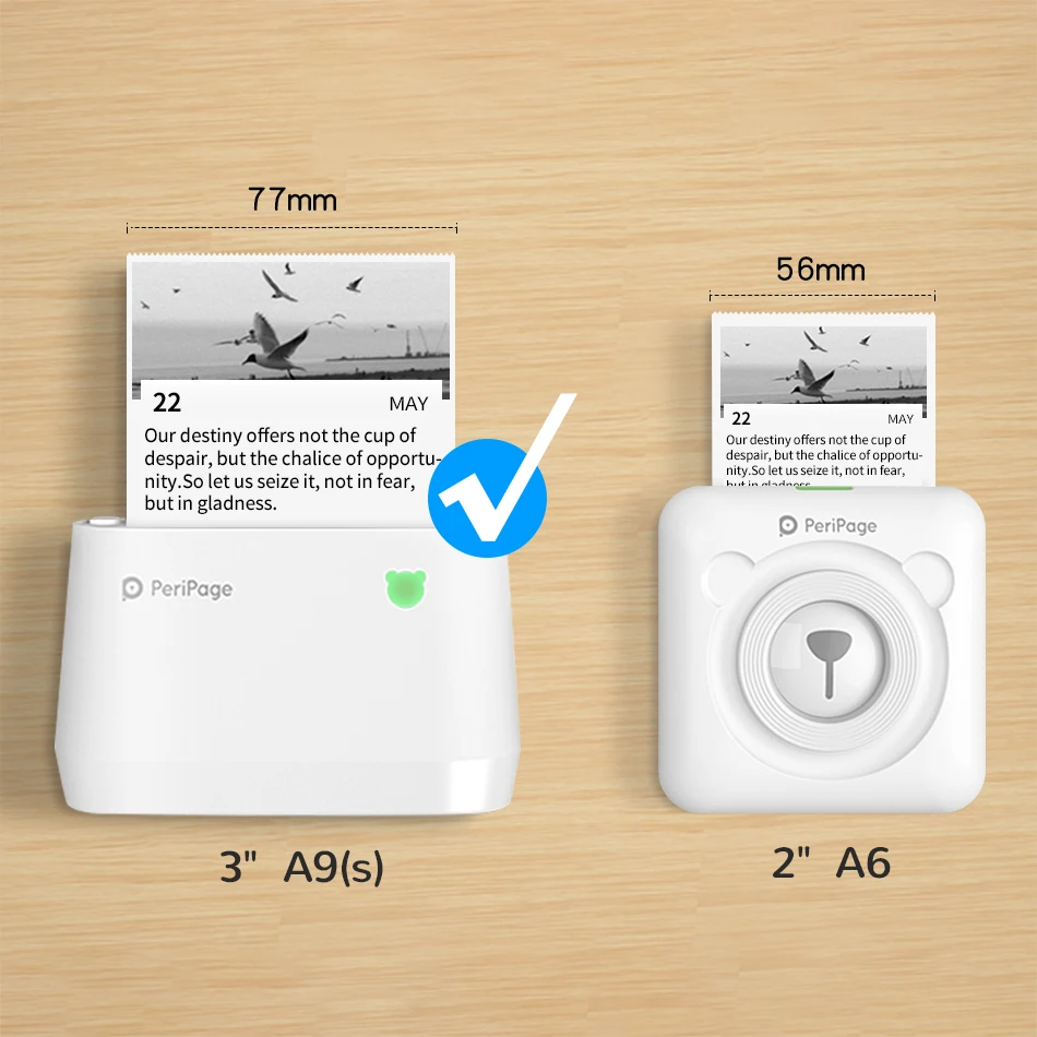 PeriPage A9 A9s A9Pro Thermal Printer Mini Picture Photo Receipt Printer Label Maker 58mm 77mm Bluetooth Android IOS 304/203 DPI