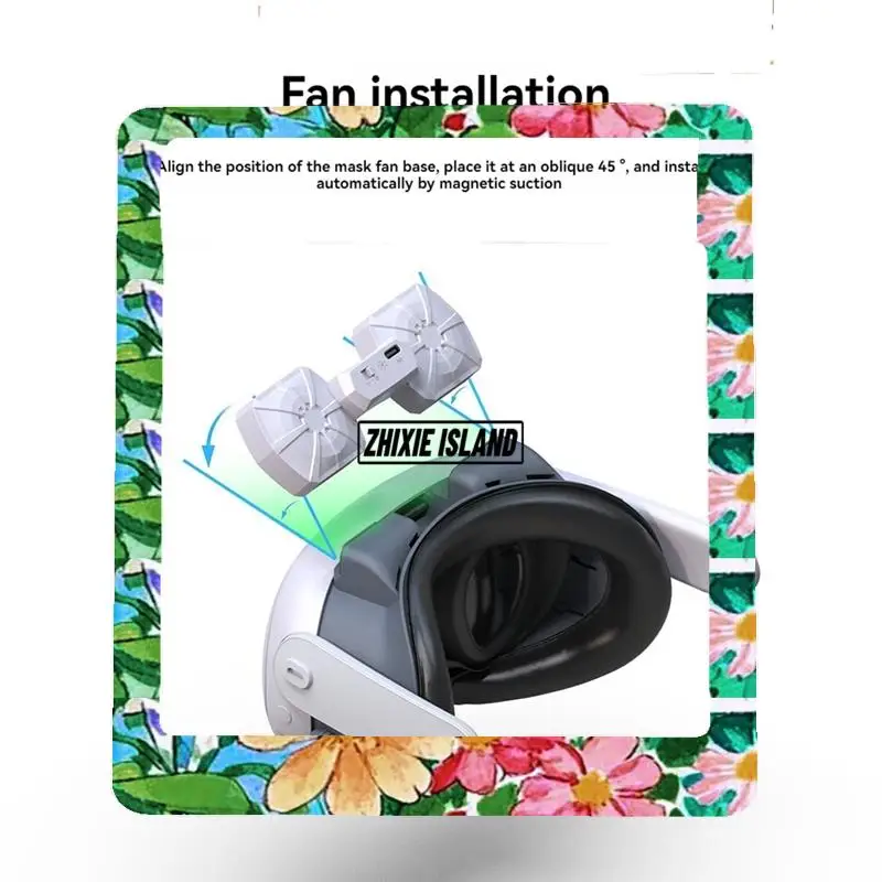 24-Hour Delivery For Meta Quest 3 Cooling Fan With Facial Interface Relieves Lens Fogging Air Circulation Face Cover For X3 Acce