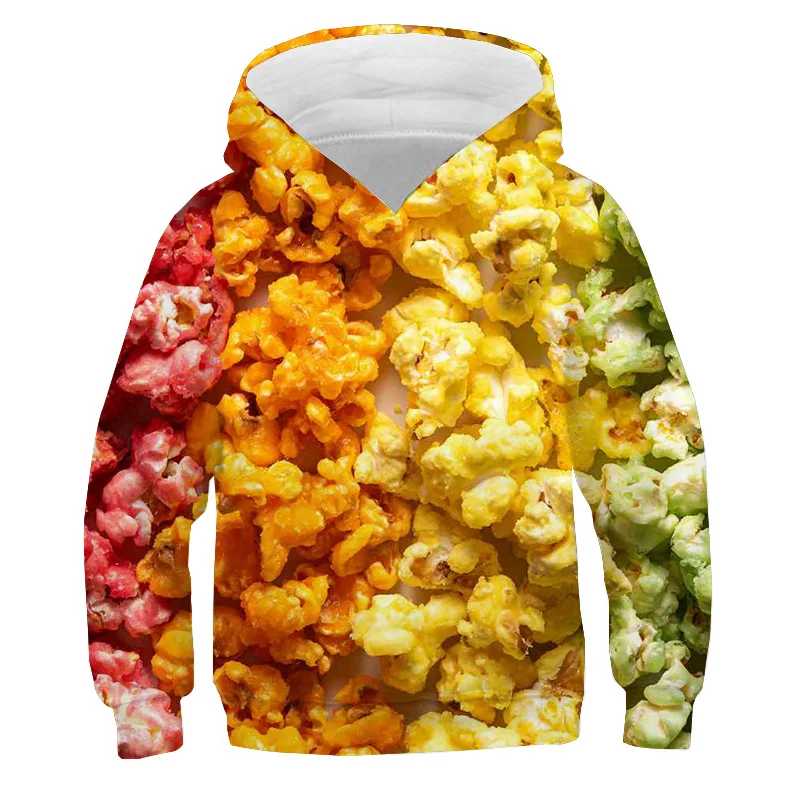 thumbnail image 1 of Sudadera con capucha con estampado de caramelos de colores, divertida sudadera con patatas fritas, jersey de macarrones para niños, camisetas de otoño, chándal informal, ropa para niños, 1 of 5