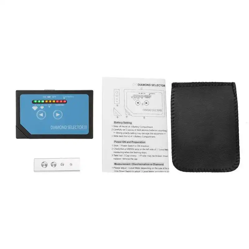LED 표시기가 있는 실용적인 휴대용 보석 테스트 도구, 다이아몬드 선택기 III, 정확한 보석상 테스트 플랫폼, 느슨한 돌