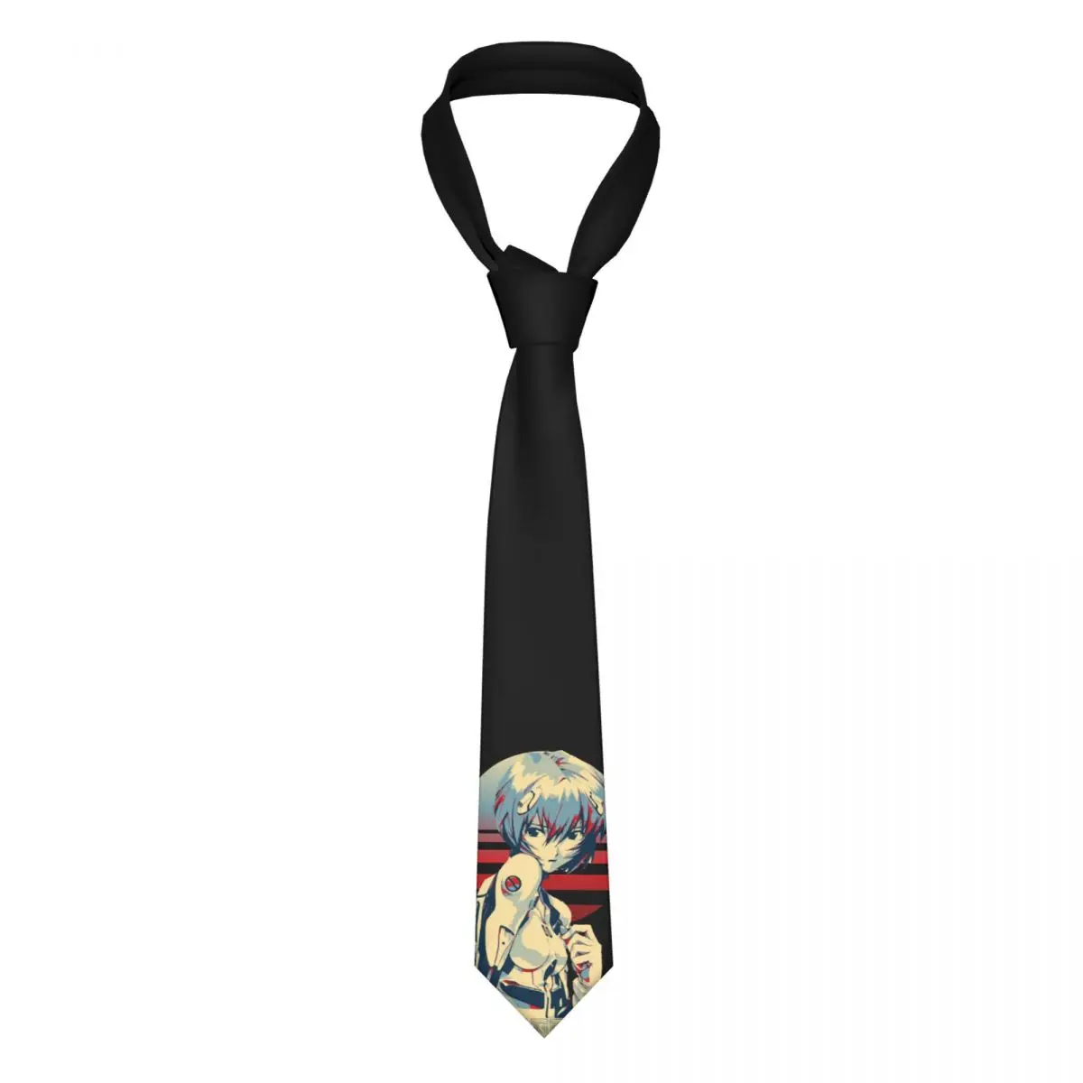 Rei Ayanami Classic Necktie Men Slim Polyester 8 cm Wide Japan Manga Anime Neck Tie for Men Shirt Accessories Gravatas Gift