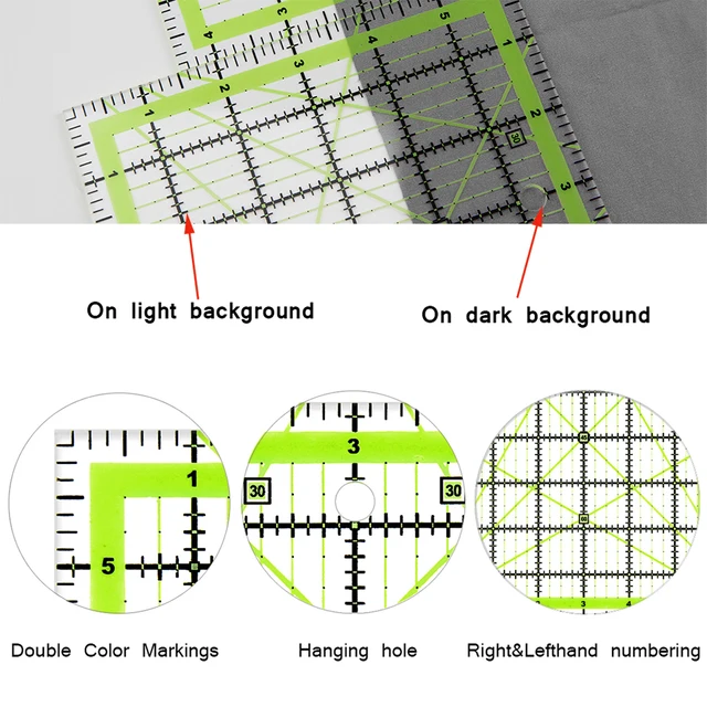 SHWAKK Patchwork Sewing Ruler Square Acrylic Fabric Cloth Ruler For  Dressmaker DIY Sewing Quilting Yardstick Cutting Craft - AliExpress