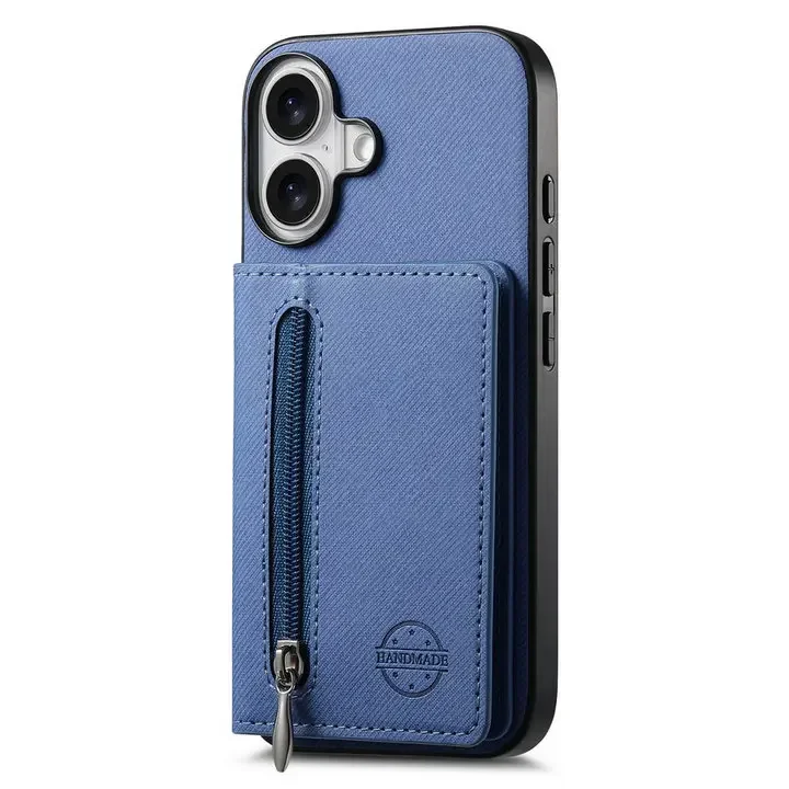 Luxury Zipper Leather Wallet Back Cover - Premium Case and Etui