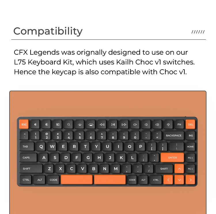 de clavier pbt profil bas cfx interrupteur chocolat clavier ultra fin