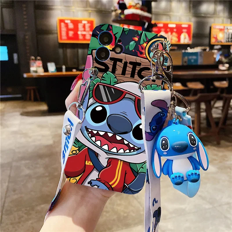 Custodia In Tpu Anime Blue Stitch Per Oppo A5 2020 A9 A7 A15 A53 A96 A16 A16S A54S A52 A72 A54 A74 Reno 6 7 8 Lite Trova X3 X5 Cover