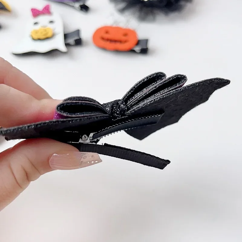 Halloween Decorations, Creative and Quirky, Pumpkin, Ghost, Bat, Border Clip, Festive Atmosphere Hair Accessories,Dressing Props