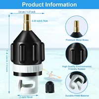 Inflatable Boat SUP Pump Adapter,Premium  Air Sturdy  Air Adapter, Quickly Inflation & Strong Sealing, Paddleboard & Kayak. 2