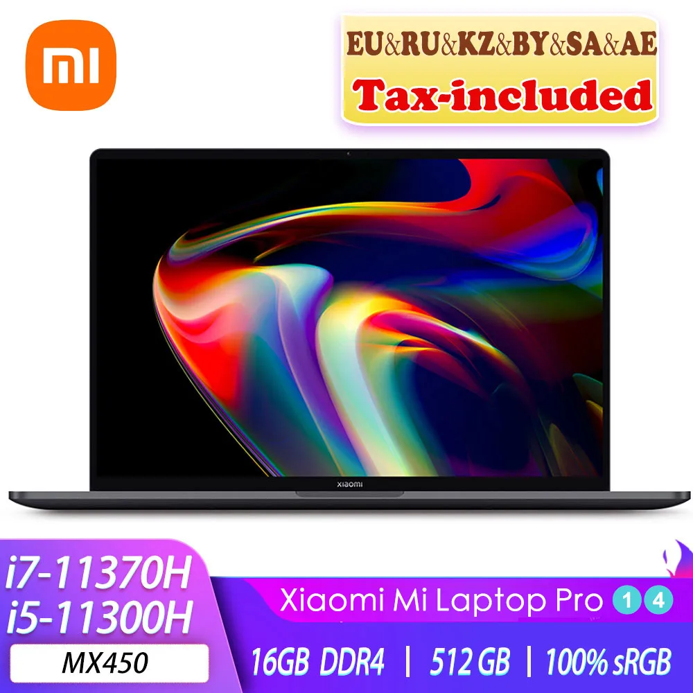 Ноутбук Xiaomi Mi Notebook Pro 14 i7-11370H/i5-11300H MX450 2021 K Super Retina офисный компьютер с экраном
