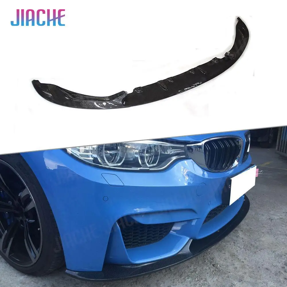 

Dry Carbon Fiber Front Bumper Lip Spoiler 3D Style for BMW 3 Series F80 M3 4 Series F82 F83 M4 2014 - 2019 FRP Black Bodykit