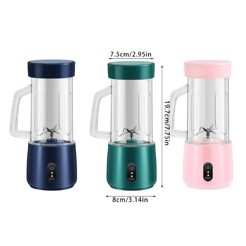 Portable Blenders Juicer Small Juicing Cup Home Portable Juicer Electric Portable USB C Charging Juicer Cup Rechargeable 6