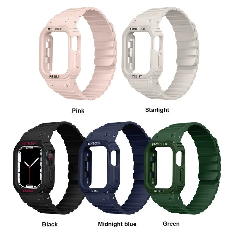 Magnetic Sport Silicone Strap with Protective Case